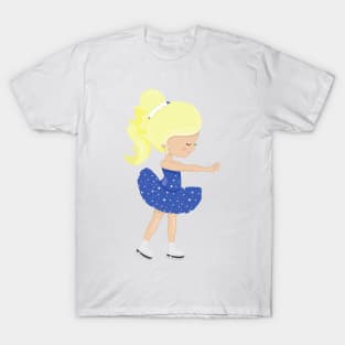 Figure Skating, Ice Skating Girl, Blonde Hair T-Shirt